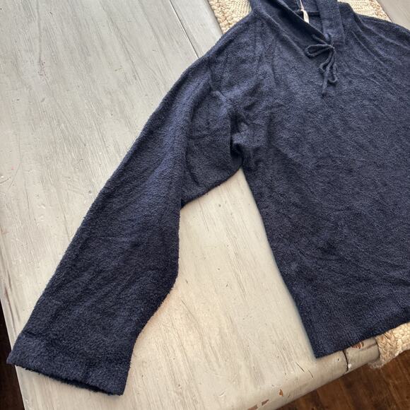 Soma Ultra Plush Hoodie Lounge Knit Pullover Blue Midnight Skies Size XL - Picture 2 of 6